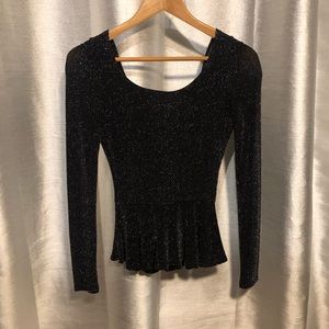 Sparkly Low Back Blouse